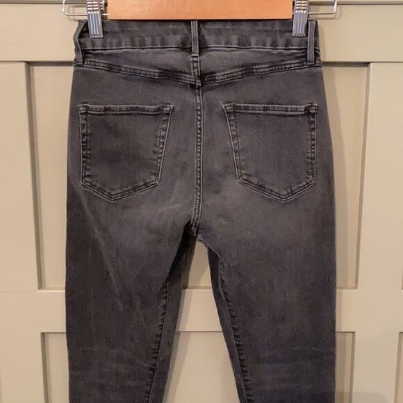 𝅺3X1 Denim Black High Rise Raw Hem Skinny Jeans Size 24 - Picture 8 of 8